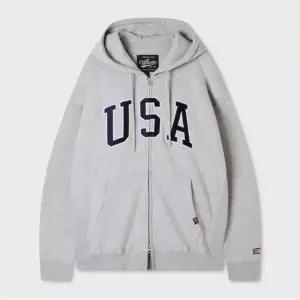 [롯데백화점]후아유 남여공용 USA 오버핏 후드집업 (Brushed) (WHMZG4T12U)