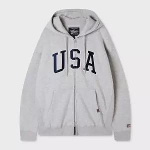 [백화점 홈쇼핑 정품] 후아유 [공용] USA Over fit Hood Zip-up(Brushed) WHMZG4T12U