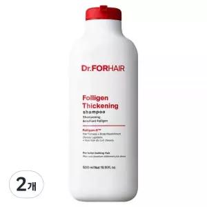 닥터포헤어 폴리젠 씨크닝 저자극 볼륨 강화 탈모샴푸 허브플로럴향 500ml 2개