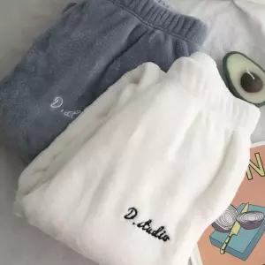 포근한 밍크 극세사 수면바지 팬츠 홈웨어 겨울잠옷 수면잠옷바지 겨울파자마 밴딩파자마 FDC321A