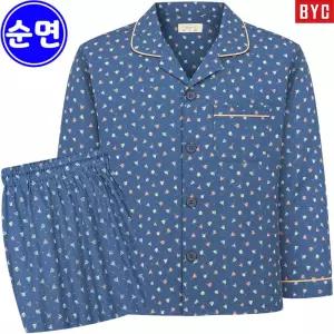 BYC 남자 60수 주자직 순면 잠옷 상하세트 한벌 1S960