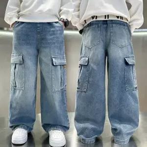 [보리보리/도나루카]브로스카고와이드데님팬츠