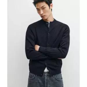 매장정품 MASSIMO DUTTI 케이블 코튼 블렌드 니트 가디건