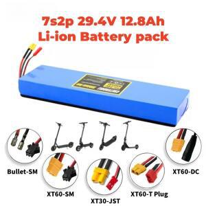 7S2P 24V 12.8Ah 18650 리튬 이온 배터리 팩 12800mAh 전기 스쿠터 및 자전거