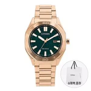 시티즌 남성 메탈 손목 시계 에코드라이브 BM7633-81X
