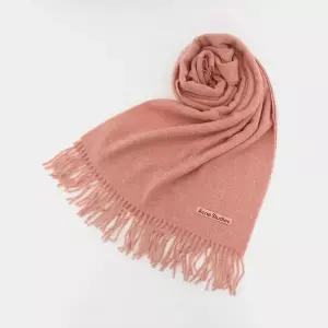 [아크네스튜디오]아크네 26FW 패치로고 내로우 울 프린지 헤비 공용 머플러 CA0210 29N