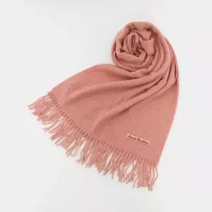 아크네 26FW 패치로고 내로우 울 프린지 헤비 공용 머플러 CA0210 29N