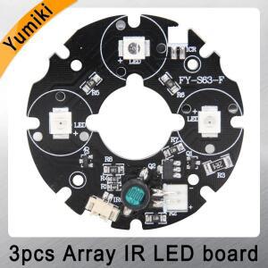 Yumiki 3array IR led 스포트 라이트 CCTV 카메라 야간 투시경 용 적외선 3x LED 보드 (직경 53mm)