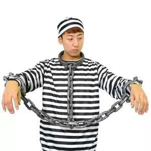 죄수용체인모형(2종)목 손목 할로윈 수갑모형