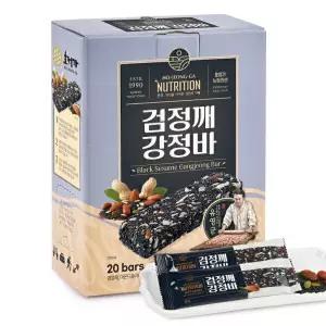 호정가 검정깨강정바 (20개입) / 말랑말랑 쫀득한 고급한과간식 -