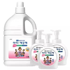 아이깨끗해 핸드워시 대용량 리필 4L+펌프용기 490ml 3개 손세정제