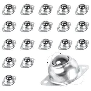1 롤러 볼 이송 베어링 16Pcs 360 o 회전 범용 400Lbs 탄소강 원형 캐스터 유닛 컨베이어용 스탠드 변속기
