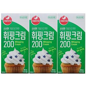 서울우유 휘핑크림 200mL x 3개