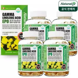 네추럴라이즈 감마리놀렌산 달맞이꽃종자유 1010mg x 180캡슐 4개 12개월분 GLA 240mg 여성 건강식품