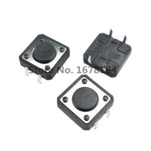 12x12mm x 4.3mm 12x12x4.3H 패널 PCB 순간 촉각 택트 푸시 버튼 스위치 딥, 50 개