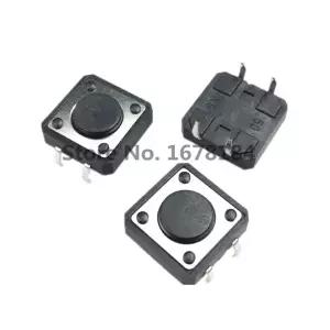 호환  12x12mm x 4.3mm 12x12x4.3H 패널 PCB 순간 촉각 택트 푸시 버튼 스위치 딥 50 개