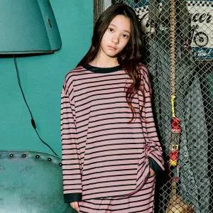 [마밤] MSMV 아동 주니어 잠옷 피치기모 초등학생 내의 키즈 9부 실내복 디얼ST핑크네이비