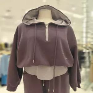 트위 스타필드수원 TOICFTS004 레이어드 배색 후드 반집업 티셔츠