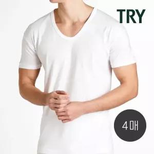 [트라이]TRY 트라이 남성 BASIC 순면 반팔런닝 4매