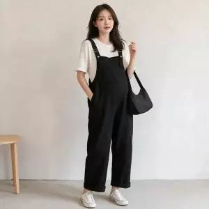 임산부 멜빵 바지 와이드 팬츠 임부복 임신초기 중기 산전 산후