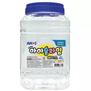 아모스 아이슬라임 슬라임 베이스 4L/만들기/놀이/용/만지기/DIY/키트/어린이/국산/안전한/유치원/가정