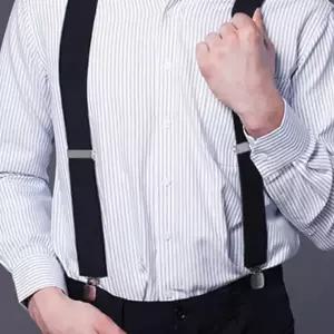 Y자 멜빵 검정 남성 정장 양복 셔츠 바지 고정 성인용 인쇄