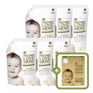 온세상 네이쳐러브메레 아기 섬유유연제 1300ml 리필 3팩+3팩+(GIFT) 유아 위생 면봉 80P 1개