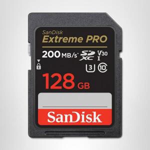 샌디스크 128GB 익스트림 프로 SDXC UHS-I 메모리 카드 - C10 U3 V30 4K UHD SD SDSDXXD-128G-GN4IN
