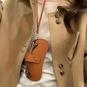 휴대용 선글라스 케이스 안경 보관함 홀더 가죽 파우