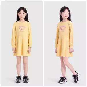 [갤러리아] 베네통키즈(26F)체리 플레어 와플 원피스  QAOP01641YE