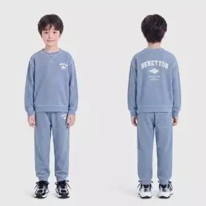 [갤러리아] 베네통키즈G  26F/W 와플 그래픽티셔츠팬츠세트 QAMT02641/TP02641DKBL