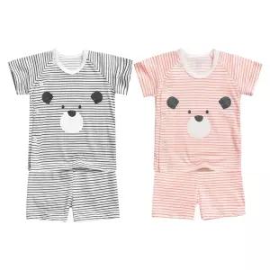 [그린베베] 영유아 여름용_퓨어곰 쟈가드내의(반팔)/아기옷/여름내복/아기실내복/반팔티/반바지/신생아/남아/여아/상하세트/순면/KC인증/국내원단