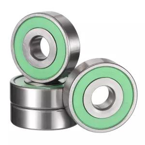 HiPicco 6203-1/2-2RS 딥 그루브 베어링 ID 1/2인치 x OD 40mm 폭 이중 고무 밀봉 볼 사전 윤활 처리됨