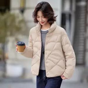 [하프클럽/셀러허브_여성트랜드패션]프리미엄 화이트  숏패딩 여성 경량패
