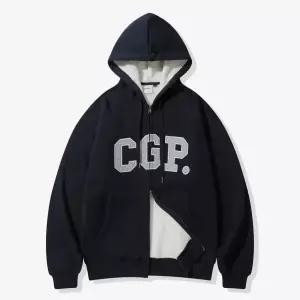 [롯데백화점]코드그라피 남여공용) CGP 아치 로고 보아 후드 집업 CBEWUTC360
