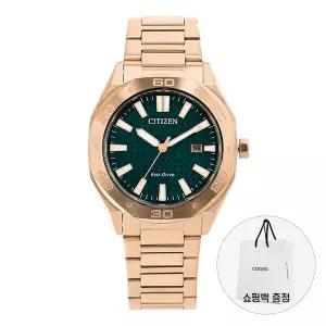 시티즌 남성 메탈 손목 시계 에코드라이브 BM7633-81X