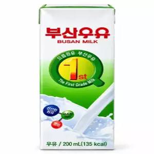 부산우유 멸균우유 흰우유 200ml, 24개