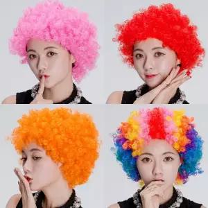 삐에로가발(소형) 광대 뽀글이 파마 파티 의상소품 할로윈 연극 점보 아줌마 공연