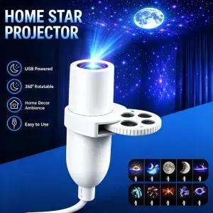 미니 USB 갤럭시 스타 프로젝터 라이트 360 ° 침실용 조절 가능한 무드등 낭만적인 밤 생일 파티용