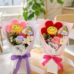 스마일 인형꽃다발 학예회 발표회 졸업식 어린이집 유치원 수료식 단체 꽃다발 선물