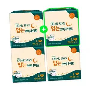 디어스킨 에어엠보 입는오버나이트 특대형 4P 3+1팩
