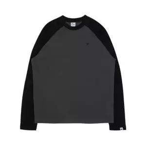 THECOLDESTMOMENT TCM mini logo raglan long sleeve charcoal/black