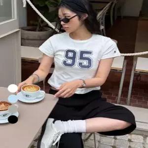 champion 여성 95 크롭 티셔츠 4color
