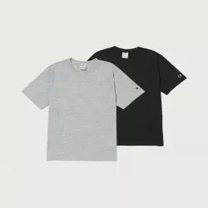 champion 베이직 반팔 티셔츠 2팩 Grey/Black