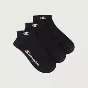 champion C로고 쿼터랭스 삭스 3PACK Black