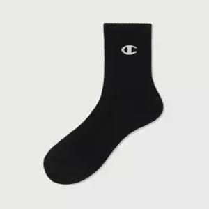 champion [3pack] 모노 C로고 미드 삭스 Black