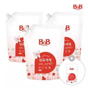 비앤비 유아 섬유세제 시그니처 리필 1500ml x 3개 (+ 세제 800ml)