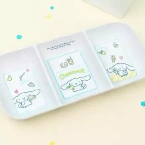 ( )시나모롤 스택 3절 반찬 접시 나눔반찬그릇 칸막이반찬그릇 반찬나눔접시