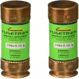 버스만 시리즈 FRN-R 50암페어 퓨즈 250Vac 및 IR 200kA / 125Vdc 소매 팩 - 2피스