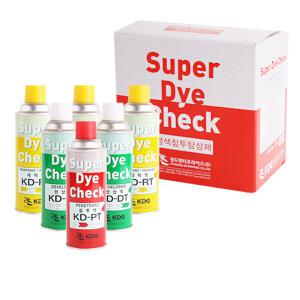 염색침투탐상제 슈퍼다이체크 3종set 침투액1개 현상액2개 세척액3개 450ml